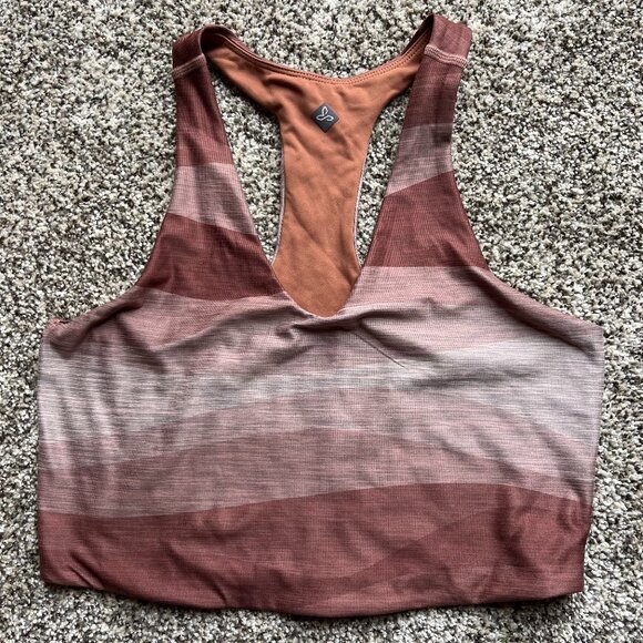 Prana crop top sports bra yoga brown XS - Picture 1 of 5